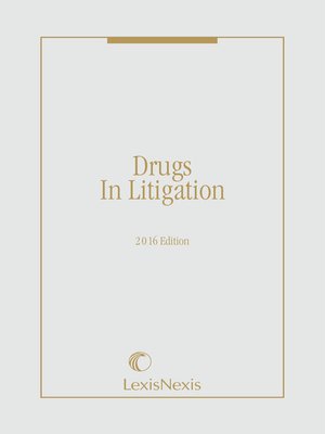 cover image of Drugs in Litigation